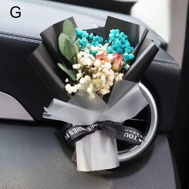 Car Air Outlet Dried Flowers Bouquet