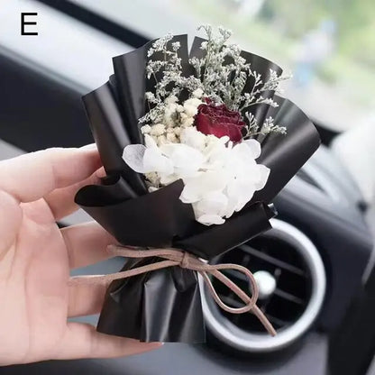 Car Air Outlet Dried Flowers Bouquet