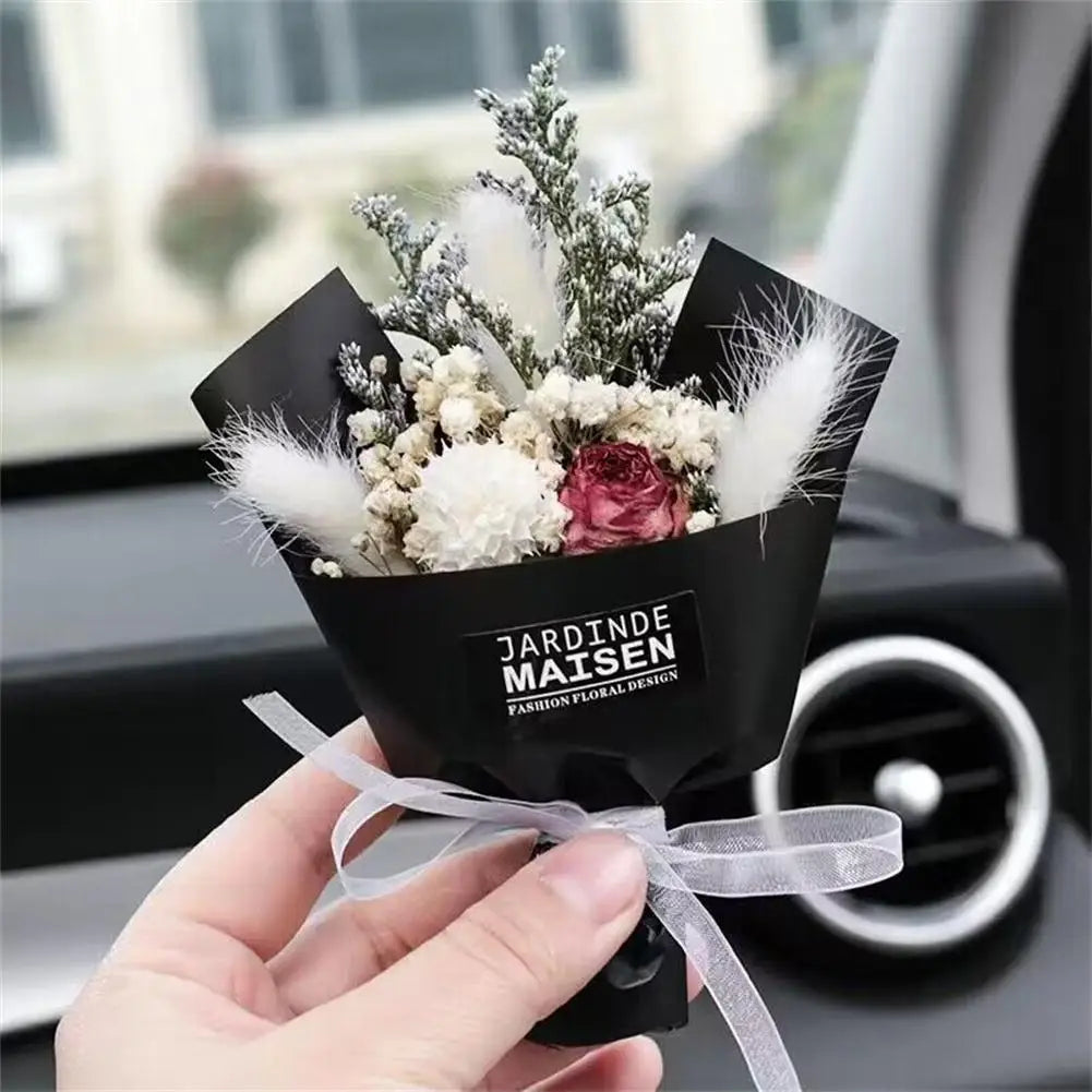 Car Air Outlet Dried Flowers Bouquet