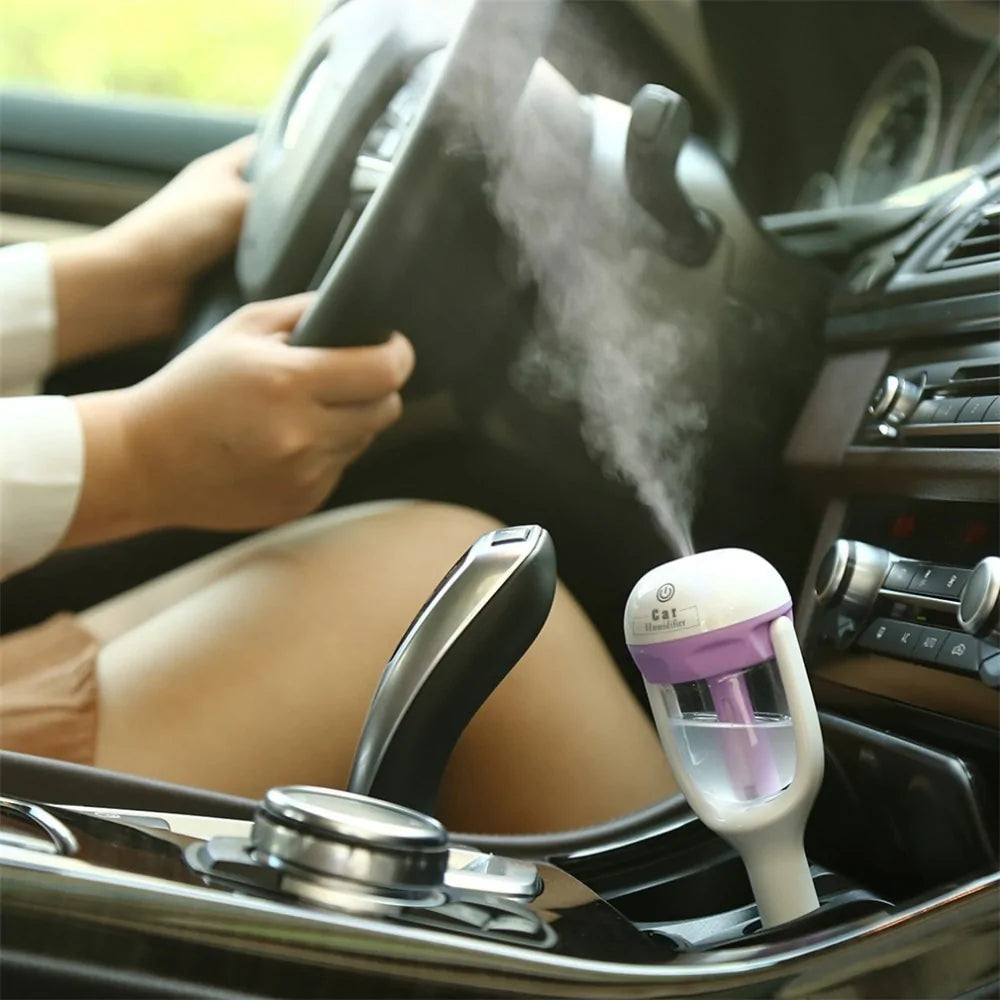 Car Humidifier, Air Purifier, Essential Oil Diffuser and Portable Auto Mist Maker