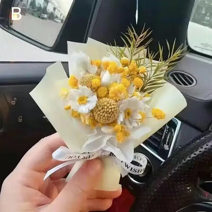 Car Air Outlet Dried Flowers Bouquet