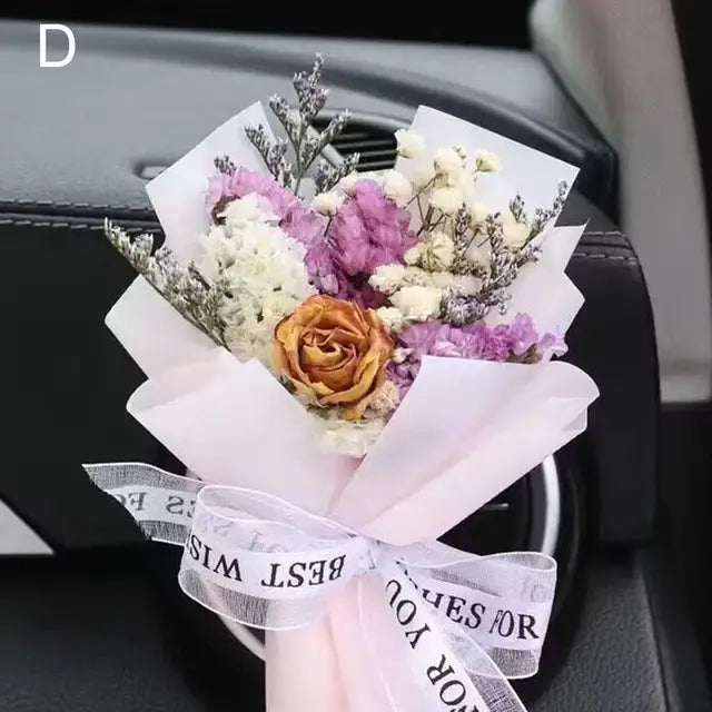 Car Air Outlet Dried Flowers Bouquet