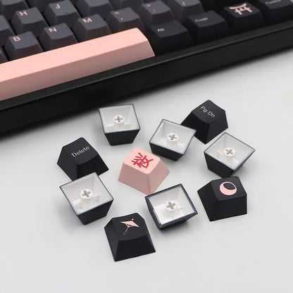 Night Sakura Keycaps for Mechanical Keyboard