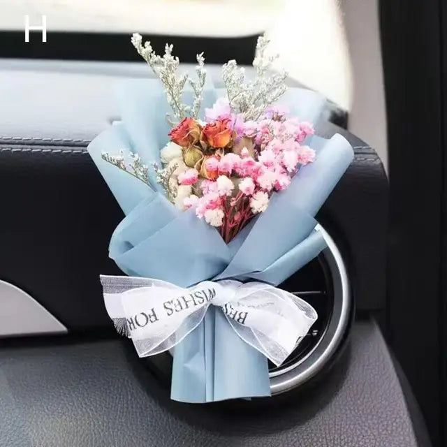 Car Air Outlet Dried Flowers Bouquet