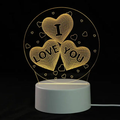 3D Lamp 3 Color Night Light