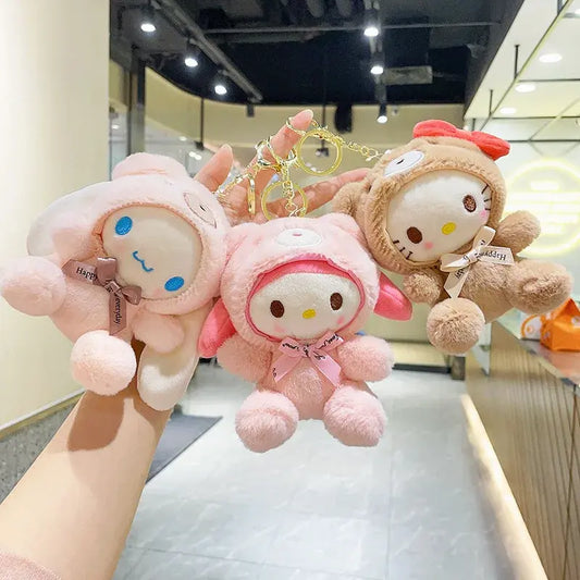 Adorable Sanrio Plush Doll Keychains