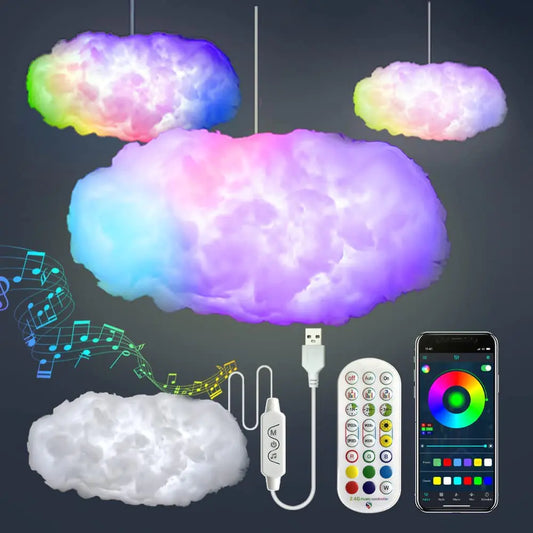 3D Big Cloud Lighting Light Smart Remote APP