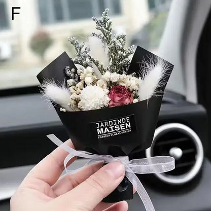 Car Air Outlet Dried Flowers Bouquet