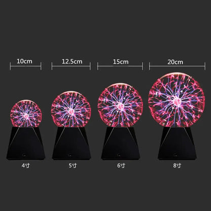 Novelty Glass Magic Plasma Ball Light 3 4 5 6 inch Table Lights Sphere Nightlight Magic Plasma Night Lamp