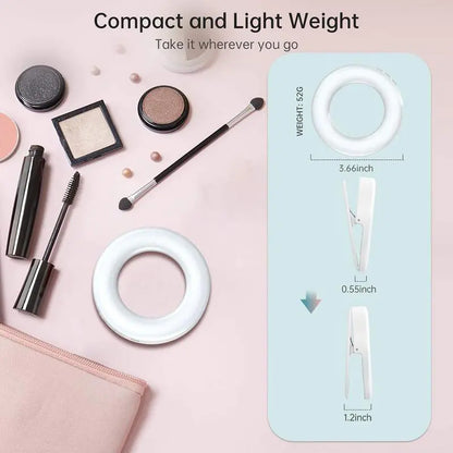 Selfie Light Ring Lights Led Circle Mini Light Clamp For Phones