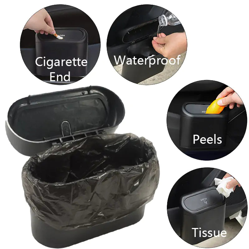 Car Trash Can with Lid