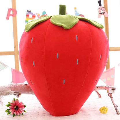 25cm Pink Red Strawberry Plush Cute Cartoon